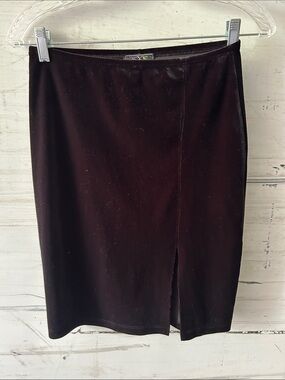 💐🌸 Eye Candy Black Velvet Skirt Size Small Classic Elegant Career Holiday